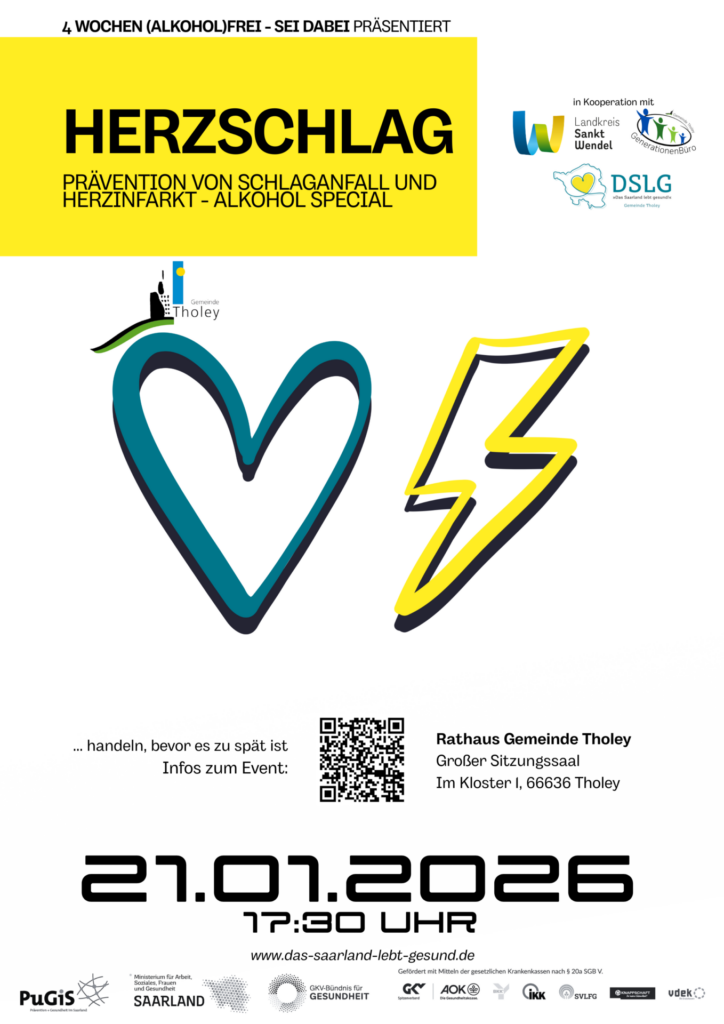 HerzSchlag Tholey –  Infoveranstaltung „Herzinfarkt und Schlaganfall“ – Alkohol-Special
